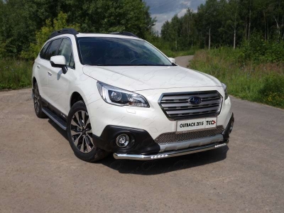 Защита переднего бампера с ДХО 60 мм ТСС для Subaru Outback 2015-2021