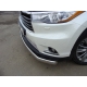 Защита передняя овальная 75х42 мм ТСС для Toyota Highlander 2014-2016