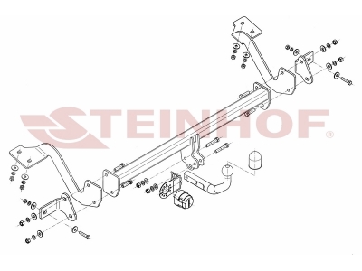 Фаркоп Steinhof шар A на базу 4380 мм для Citroen Berlingo/Peugeot Partner 2008-2021