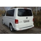 Пороги труба овальная с накладками 75х42 мм ТСС для Volkswagen Multivan/Caravelle 2009-2015